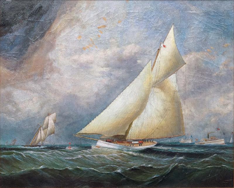 Puritan leading Genesta, James Edward Buttersworth